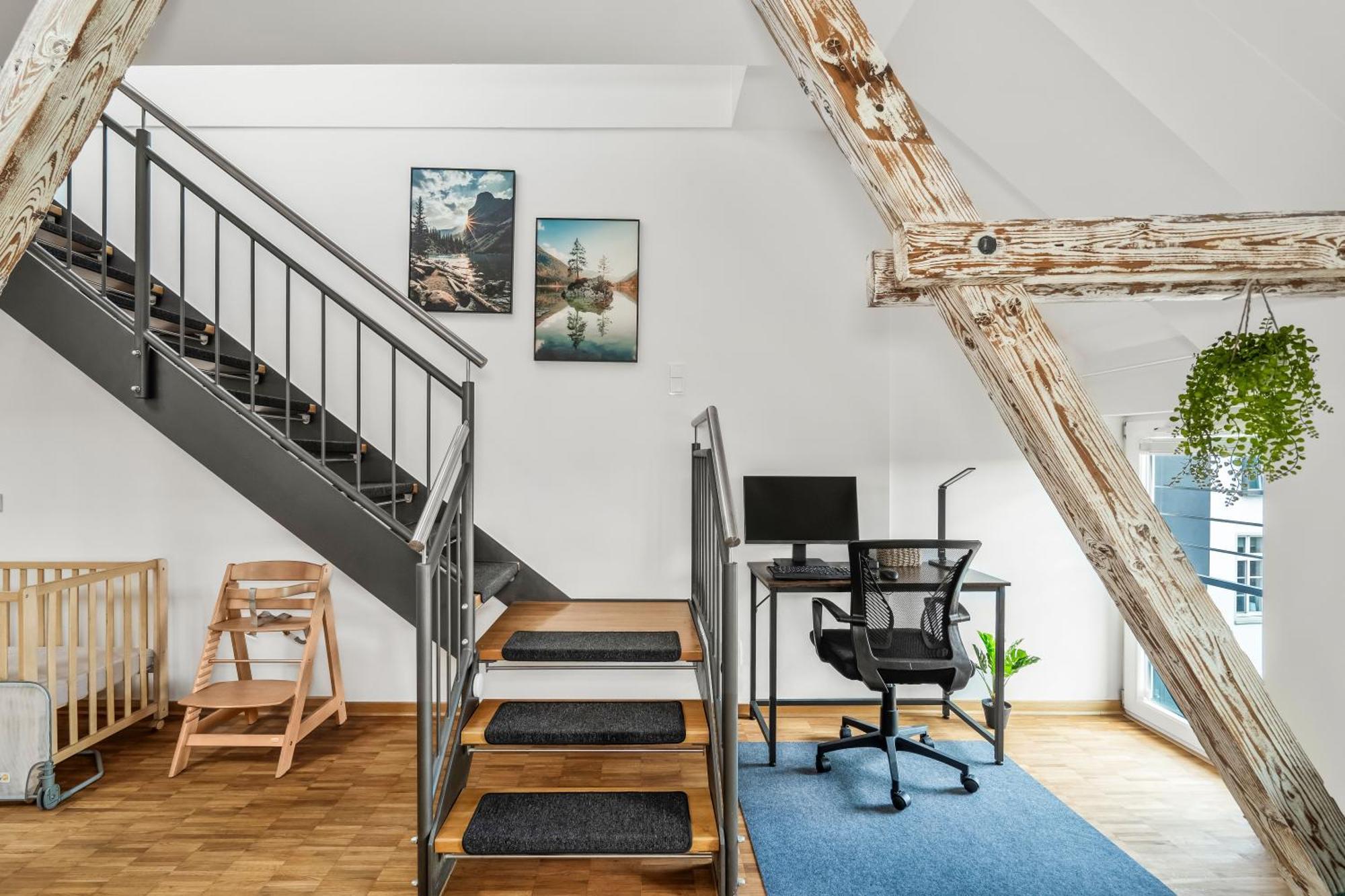 Apartment Dnd Design Loft I 170qm I Parken I Balkon I Workstation I Netflix I Kaffee I Waschmaschine I Trockner I Xbox I Ausblick Wurzburg